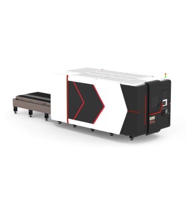 Vláknový laser na rezanie plechu s výmenným stolom uzavretý 6000W