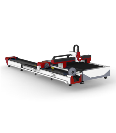 Laser Fiber Combo for cutting sheet metal with turntable for tubes and profiles